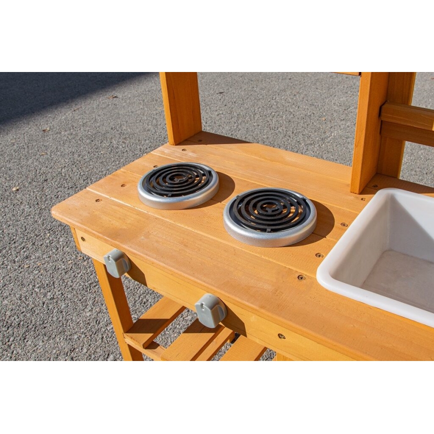 2Kids Toys - Drevená záhradná kuchynka s drezom