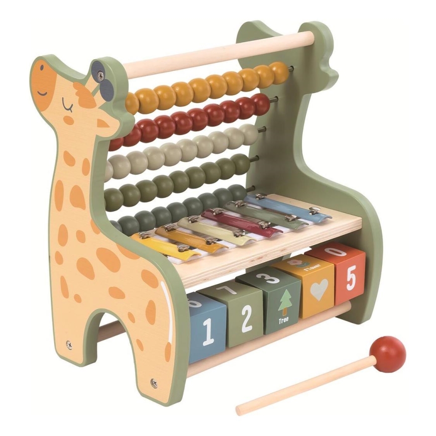 2Kids Toys - Drevené multifunkčné počítadlo Žirafa