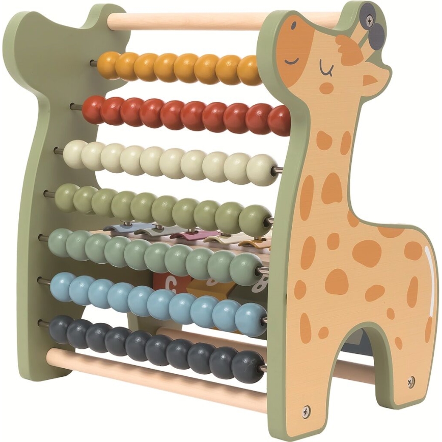 2Kids Toys - Drevené multifunkčné počítadlo Žirafa