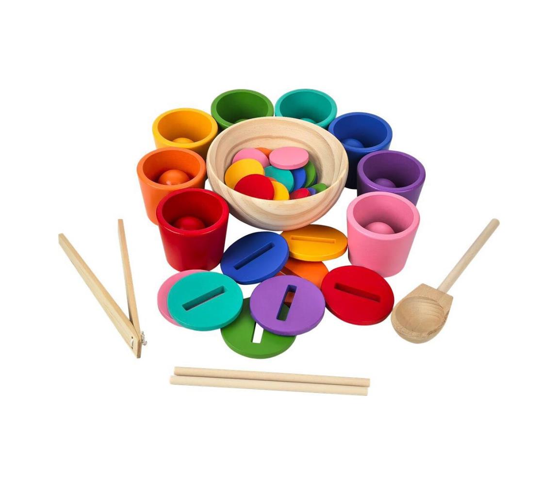 2Kids Toys - Dúhové guličky, mince a kalíšky 8 farieb 2D98206