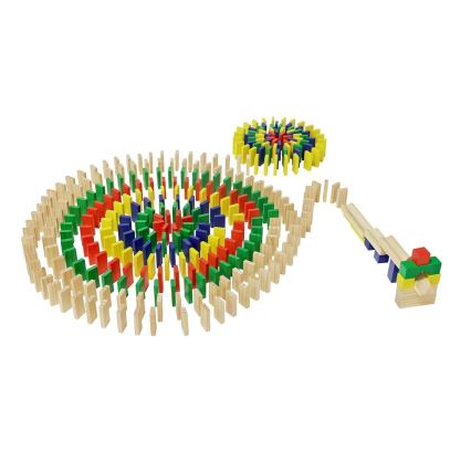 2Kids Toys - farebné drevené domino 400 ks