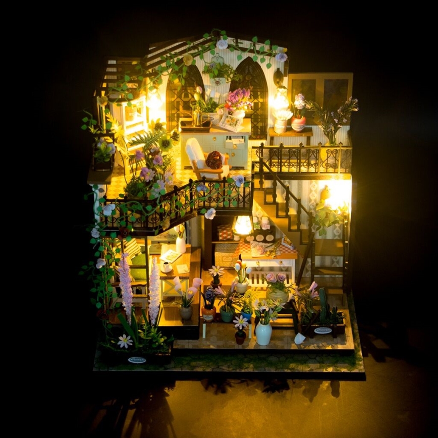 2Kids Toys - Miniatúra domčeka Darcyin kvetinový dom 2xAAA