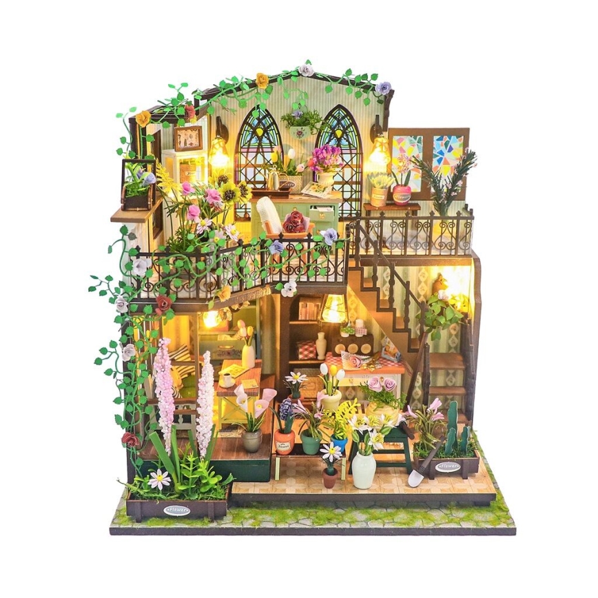 2Kids Toys - Miniatúra domčeka Darcyin kvetinový dom 2xAAA