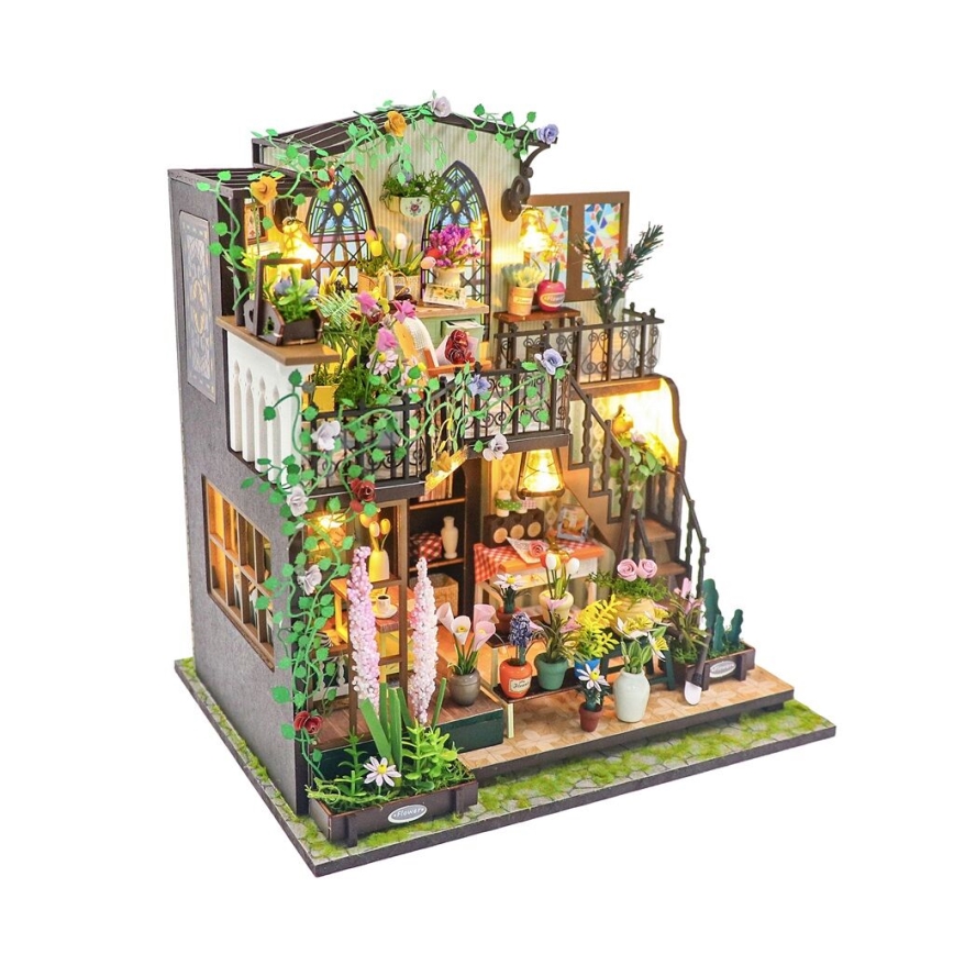 2Kids Toys - Miniatúra domčeka Darcyin kvetinový dom 2xAAA