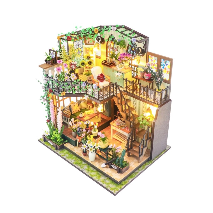 2Kids Toys - Miniatúra domčeka Darcyin kvetinový dom 2xAAA