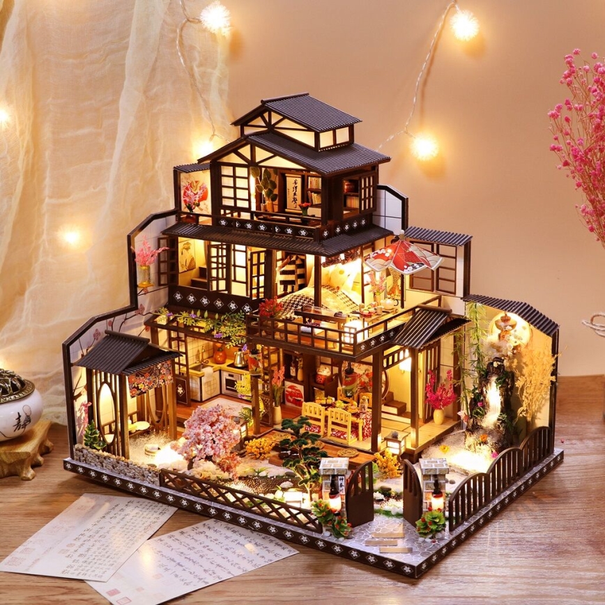 2Kids Toys - Miniatúra domčeka Honosná sakurová vila 2xAAA