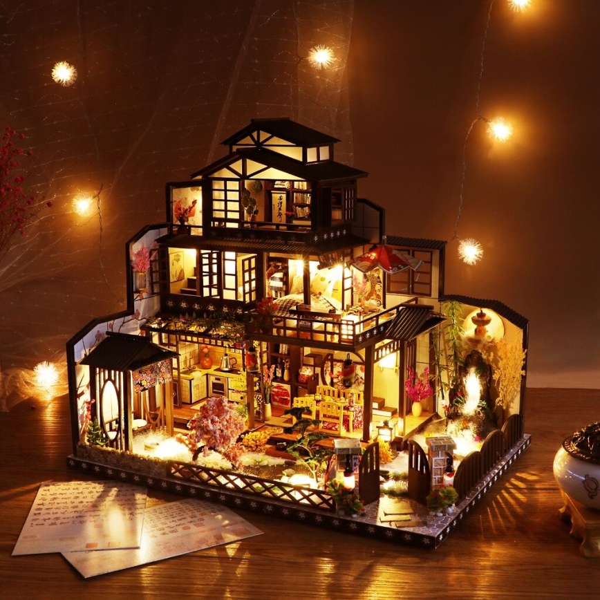 2Kids Toys - Miniatúra domčeka Honosná sakurová vila 2xAAA