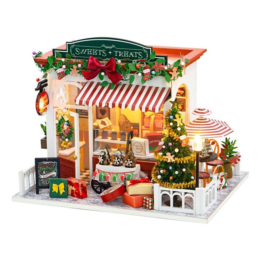 2Kids Toys - Miniatúra domčeka Vianočné cukráreň 2xAAA