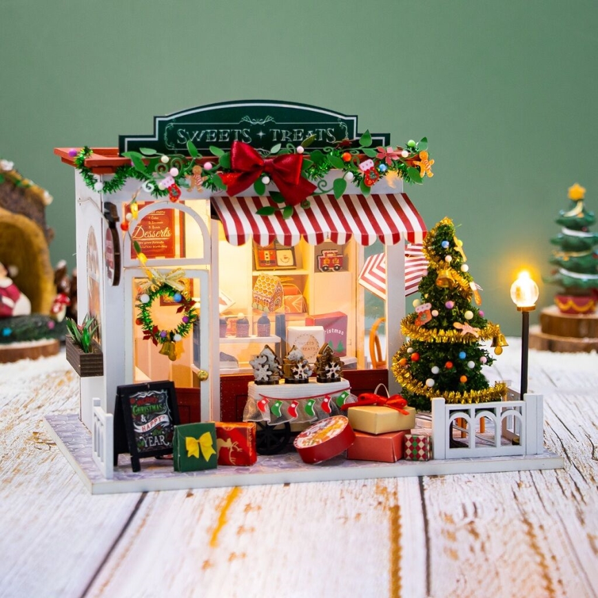 2Kids Toys - Miniatúra domčeka Vianočné cukráreň 2xAAA