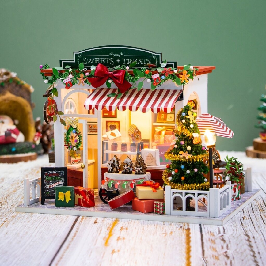 2Kids Toys - Miniatúra domčeka Vianočné cukráreň 2xAAA