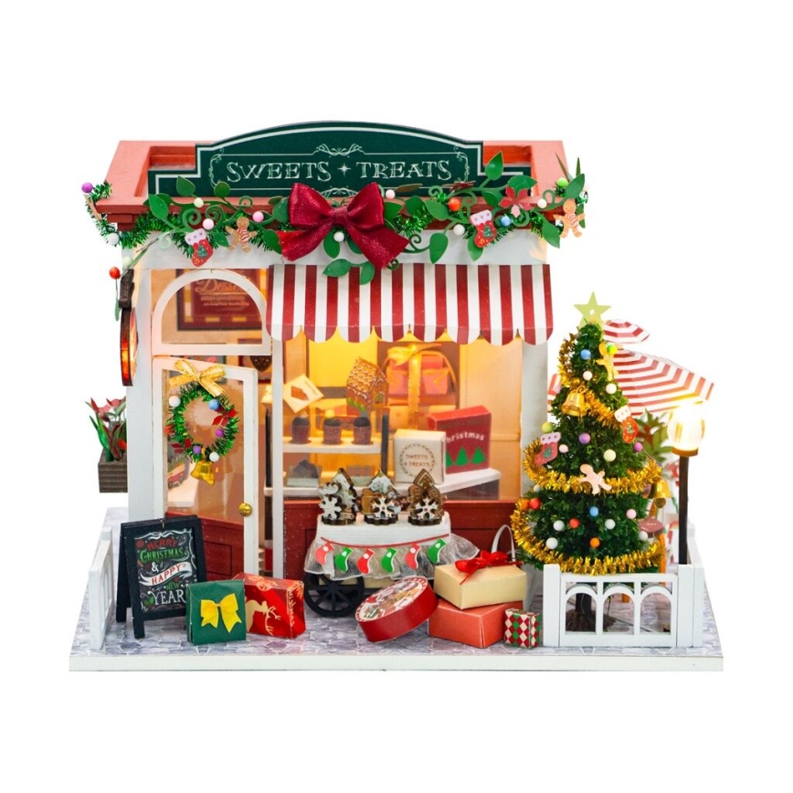 2Kids Toys - Miniatúra domčeka Vianočné cukráreň 2xAAA