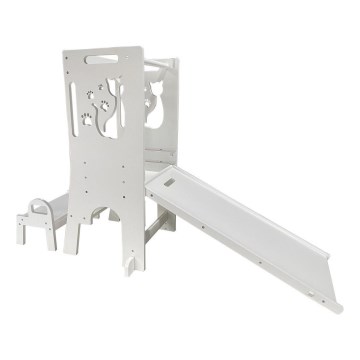 2Kids Toys - Rastúca učiaca veža Mačka so šmykľavkou a tabuľou