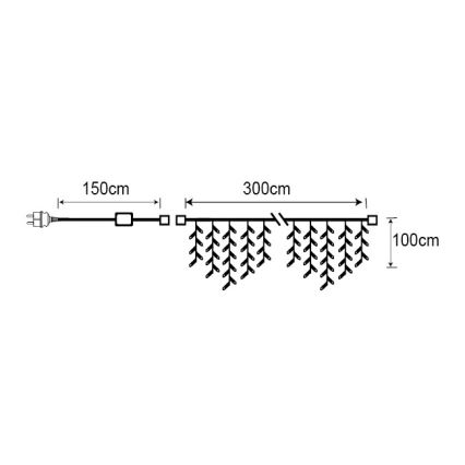 30199 - Vianočný svetelný záves LED/10,5W/230V