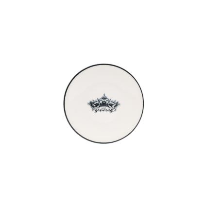 4-dielna jedálenská súprava, čierna/biela, porcelán