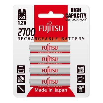 4 ks Nabíjacia batéria AA NiMH/2700mAh/1,2V