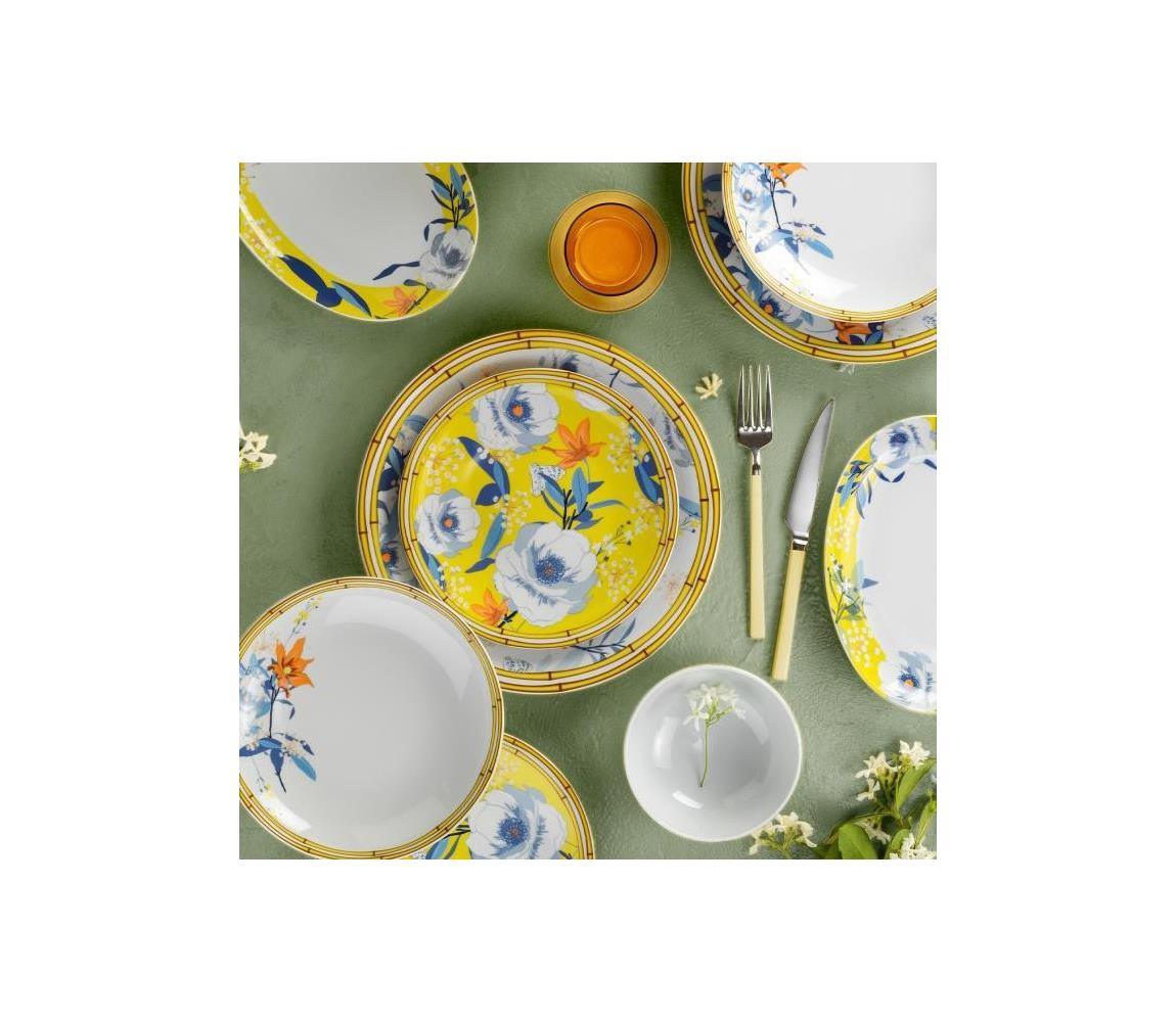 50-dielna jedálenská sada z pestrofarebného porcelánu 973BRS2701