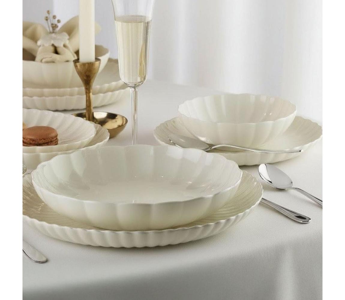 52-dielna jedálenská súprava, biela, porcelán 710KTP4552