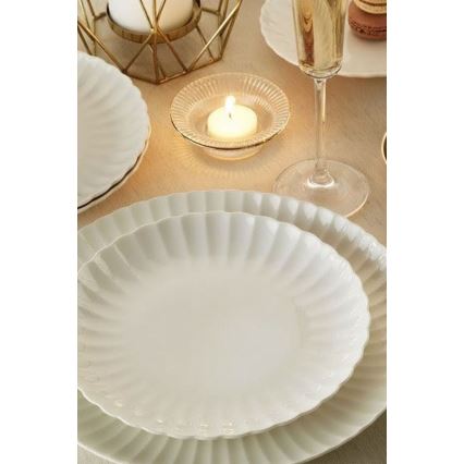 52-dielna jedálenská súprava, biela, porcelán