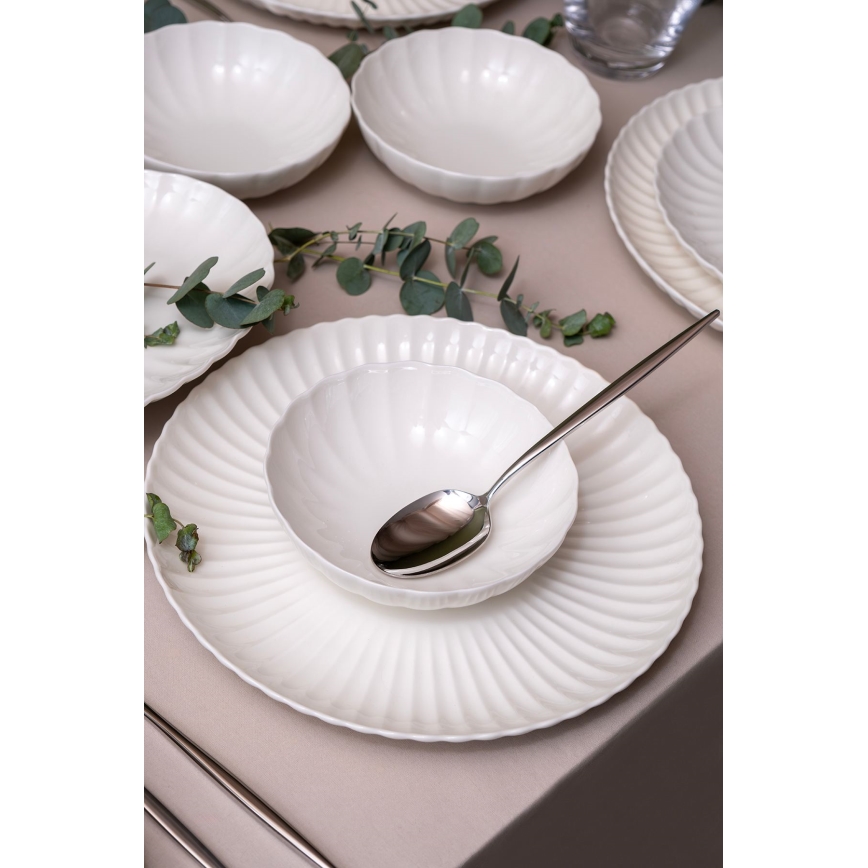 52-dielna jedálenská súprava, biela, porcelán