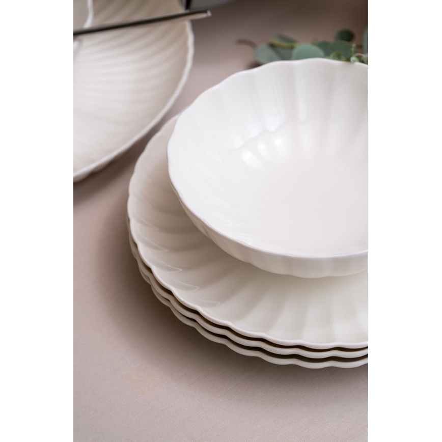 52-dielna jedálenská súprava, biela, porcelán
