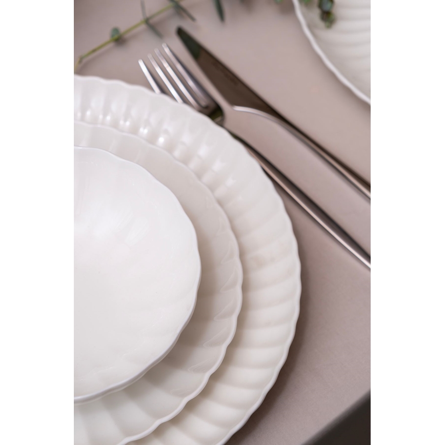 52-dielna jedálenská súprava, biela, porcelán