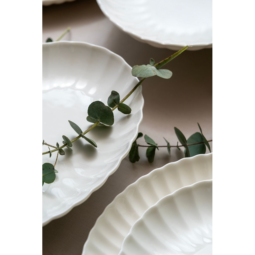 52-dielna jedálenská súprava, biela, porcelán