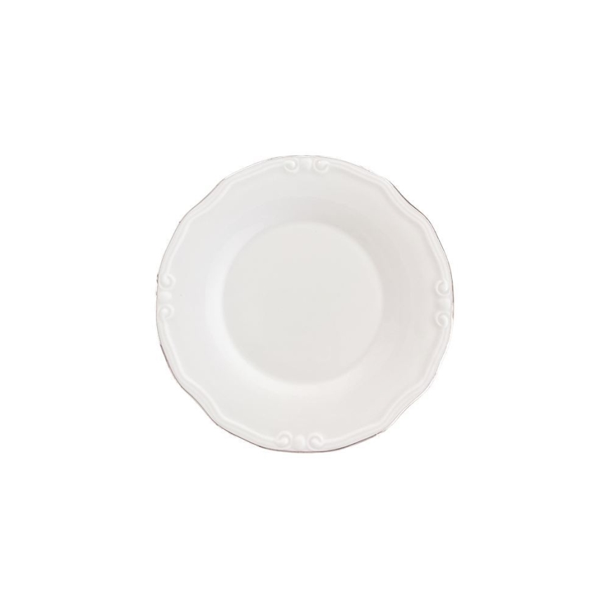 53-dielna jedálenská súprava, biela/strieborná, porcelánová
