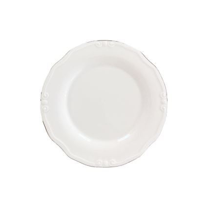 53-dielna jedálenská súprava, biela/strieborná, porcelánová