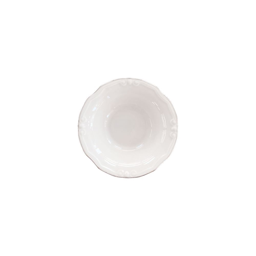 53-dielna jedálenská súprava, biela/strieborná, porcelánová
