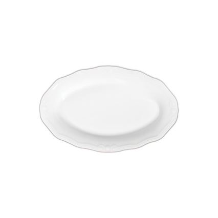 53-dielna jedálenská súprava, biela/strieborná, porcelánová