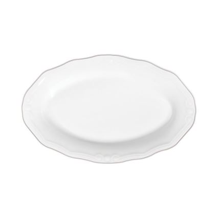 53-dielna jedálenská súprava, biela/strieborná, porcelánová