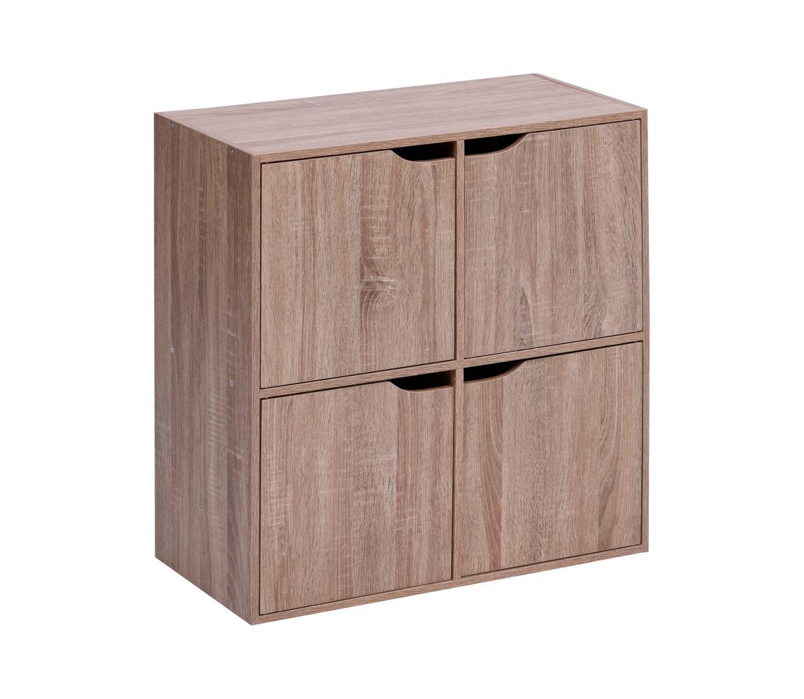 5five - Komoda TIDY 68x68x32 cm hnedá 193668
