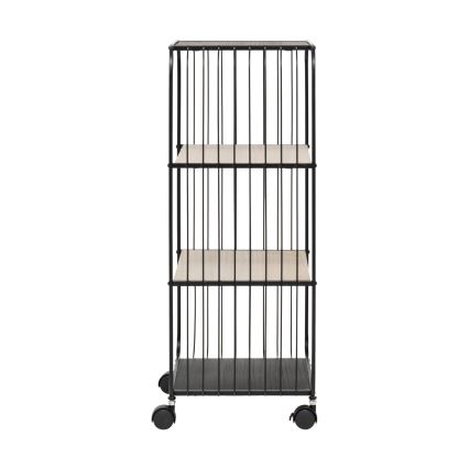 5five - Servírovací stolík/mobilná polica COLGE 74x43 cm čierna/béžová