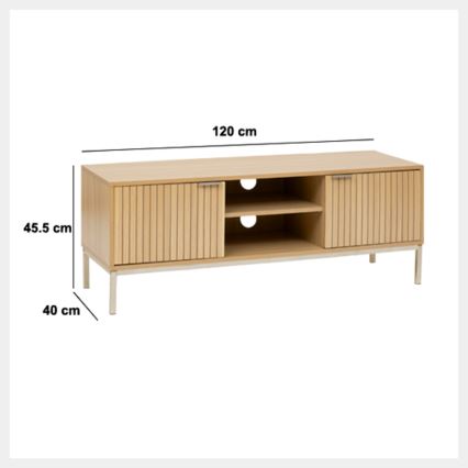 5five - Televízny stolík KUBI 120x40 cm hnedý