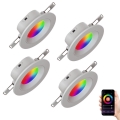@MojeZnacka0@ - SADA 4x LED RGBW Stmievateľné podhľadové svietidlo ESSENTIALS LED/6W/230V 2700-6500K CRI 90