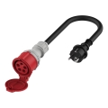 Adaptér pre elektromobily Schuko 16A (zástrčka) na CEE 16A