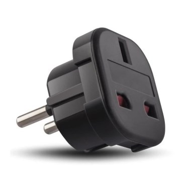 Adaptér UK/EU 230V čierna