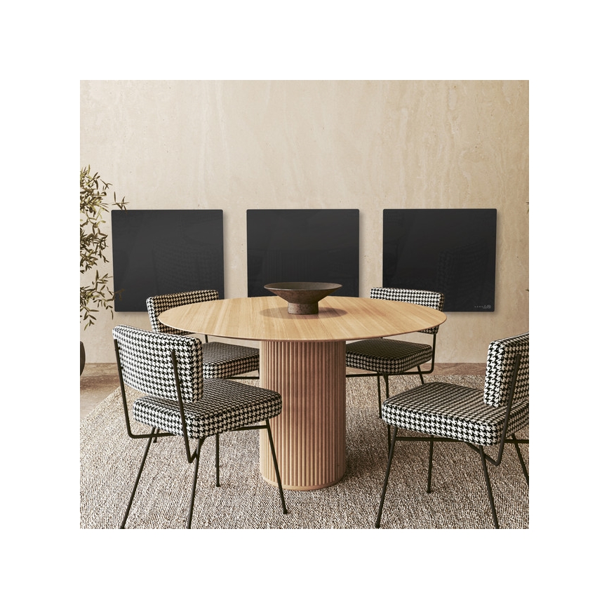 AENO - Inteligentný elektrický infračervený panel 500W časovač/termostat Wi-Fi čierna