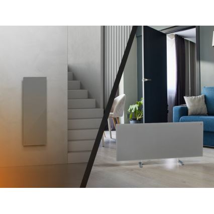 AENO - Inteligentný elektrický infrapanel s LED displejom 700W časovač/termostat IP44 Wi-fi šedá