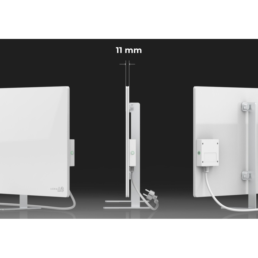AENO - Inteligentný elektrický infrapanel 700W časovač/termostat IP44 Wi-fi biela
