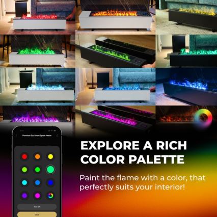 AENO - Inteligentný elektrický priamotop/konvektor 1000/2000W biela