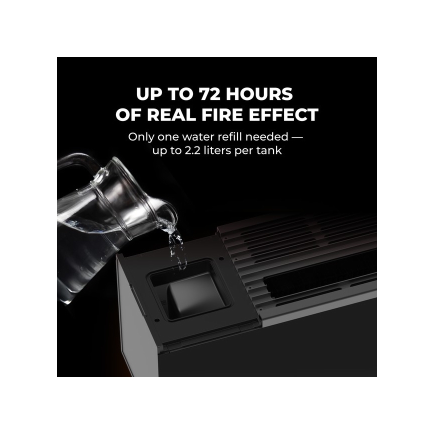 AENO - Inteligentný elektrický priamotop/konvektor 1000/2000W čierna