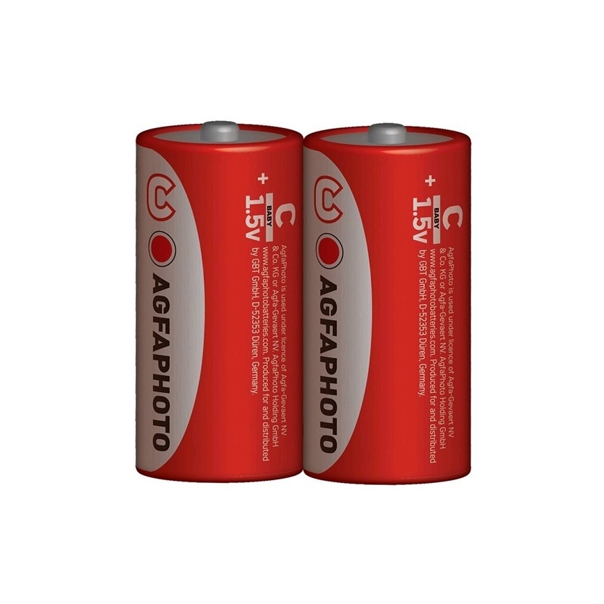 2 ks Zinková batéria R14/C 1,5V