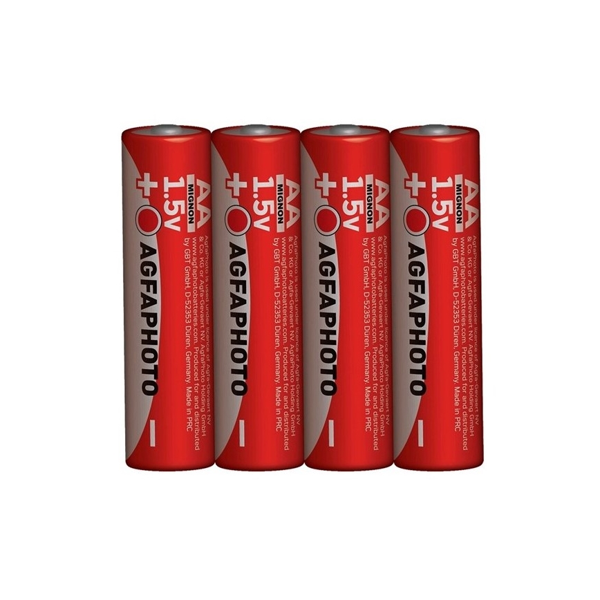 4 ks Zinková batéria AA 1,5V
