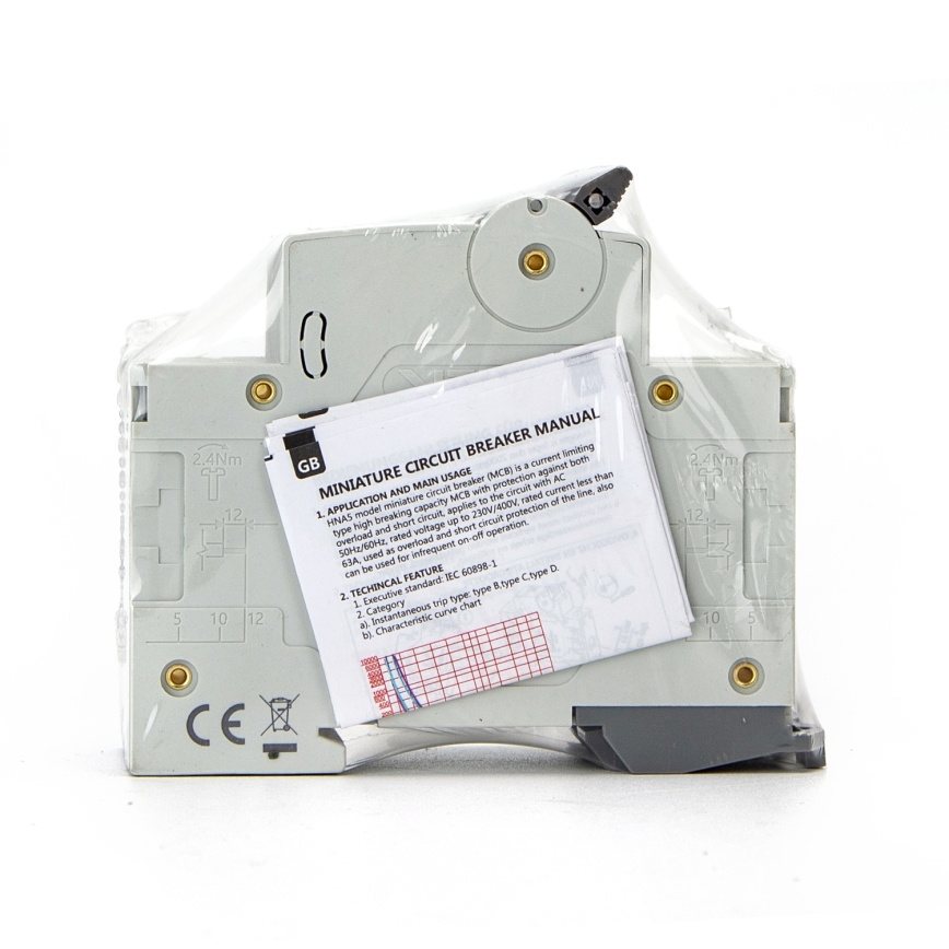 Aigostar - 2-fázový istič 2P-50A-C 230-400V