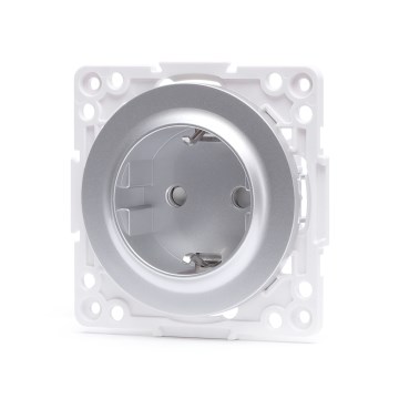 Aigostar - Domáca zásuvka bez rámčeka SCHUKO 250V/16A strieborná