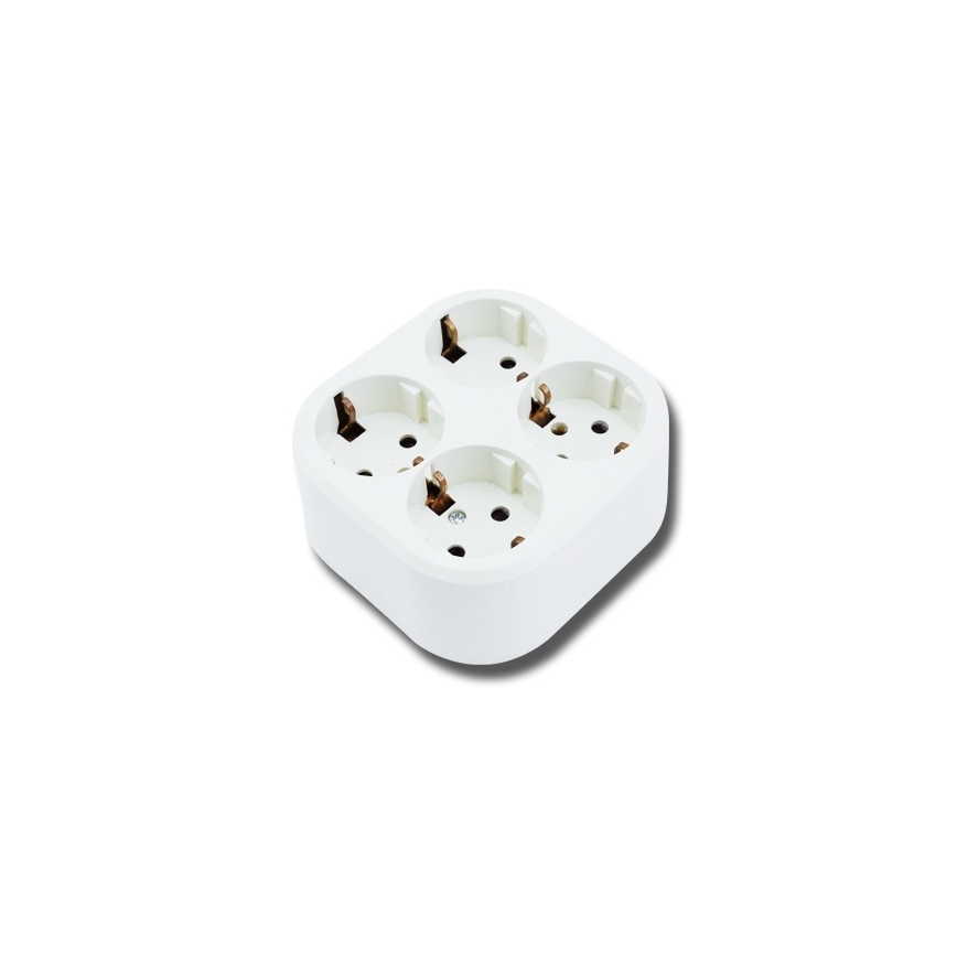 Aigostar - Domová zásuvka 4Z SCHUKO 250 V/16 A
