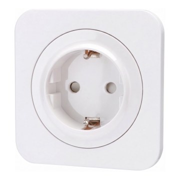 Aigostar - Domová zásuvka s rámčekom SCHUKO 250V/16A biela