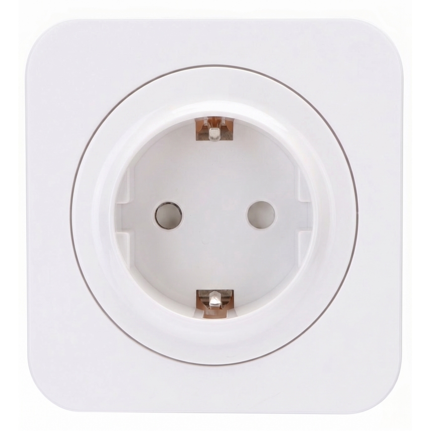 Aigostar - Domová zásuvka s rámčekom SCHUKO 250V/16A biela