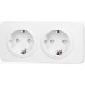 Aigostar - Domová zásuvka s rámikom 2Z SCHUKO 250V/16A biela